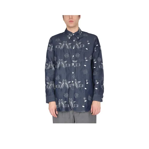 ENGINEERED GARMENTS Bird Embroidered Buttoned Shirt