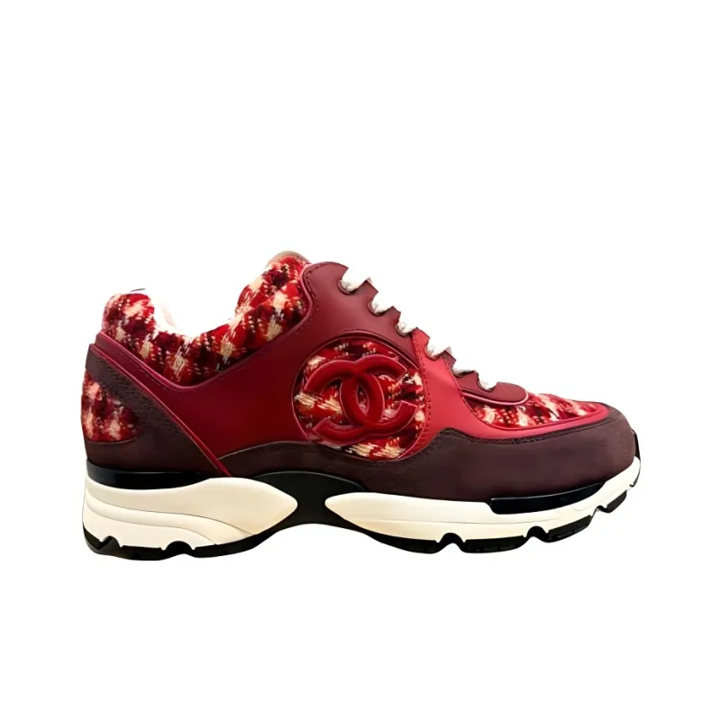 CHANEL 24K Low Top Casual Shoes Women's Red-1