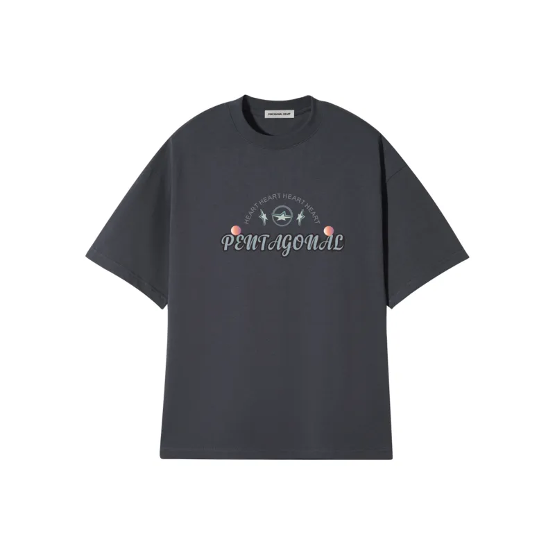 PENTAGONAL HEART Satoshi Star Series T Shirt Unisex Gray-0