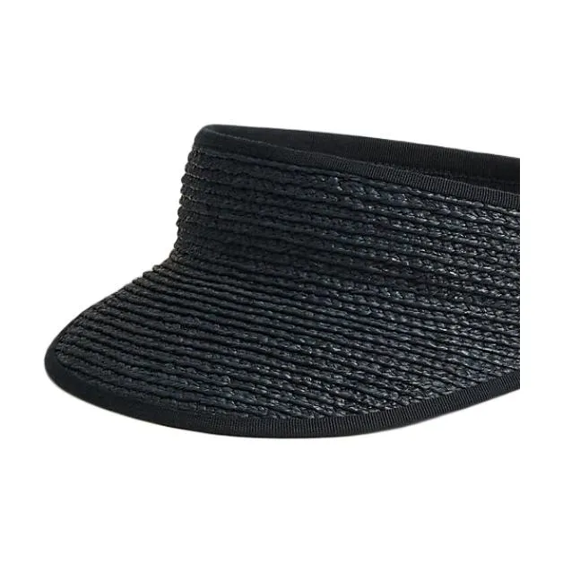 HERMES Raffia, Palladium Plated Sun Protection Hats Unisex Black-2