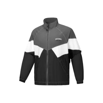 Skechers SS25 Jacket Unisex Volcanic Gray Black White 05D3