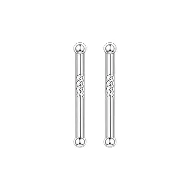 LNIEER 999 Fine Silver Stud Earrings Women's-0