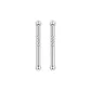 [2 Pcs]6mm Silver Long Stud Earrings
