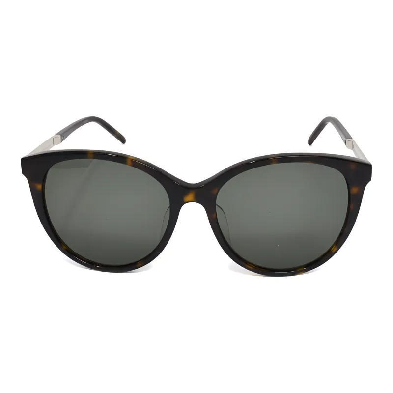SAINT LAURENT Alloy Injection Molded Irregular Shape Sunglasses Women's Black-1
