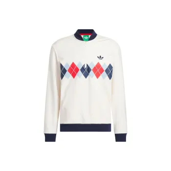 Adidas Originals Argyle Printed 1/4 Zip Sweatshirt