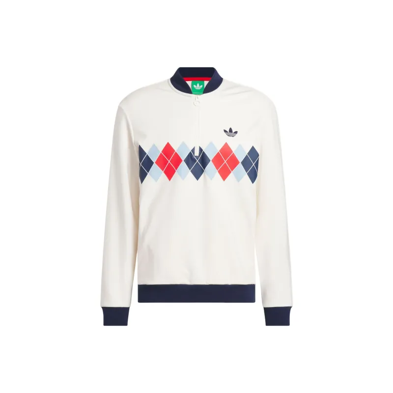 Adidas Originals Argyle Printed 1/4 Zip Sweatshirt-0