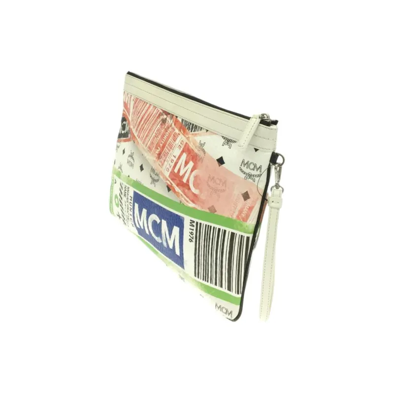 MCM Leather Clutch Regular Men's White-1