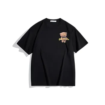 Minions X PEACEBIRD MEN T Shirts Men Black 1 Loose Fit