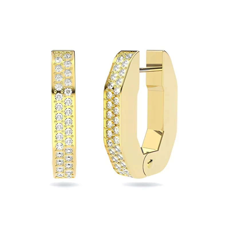 Swarovski Dextera Crystal Embellished Hoop Earrings-1