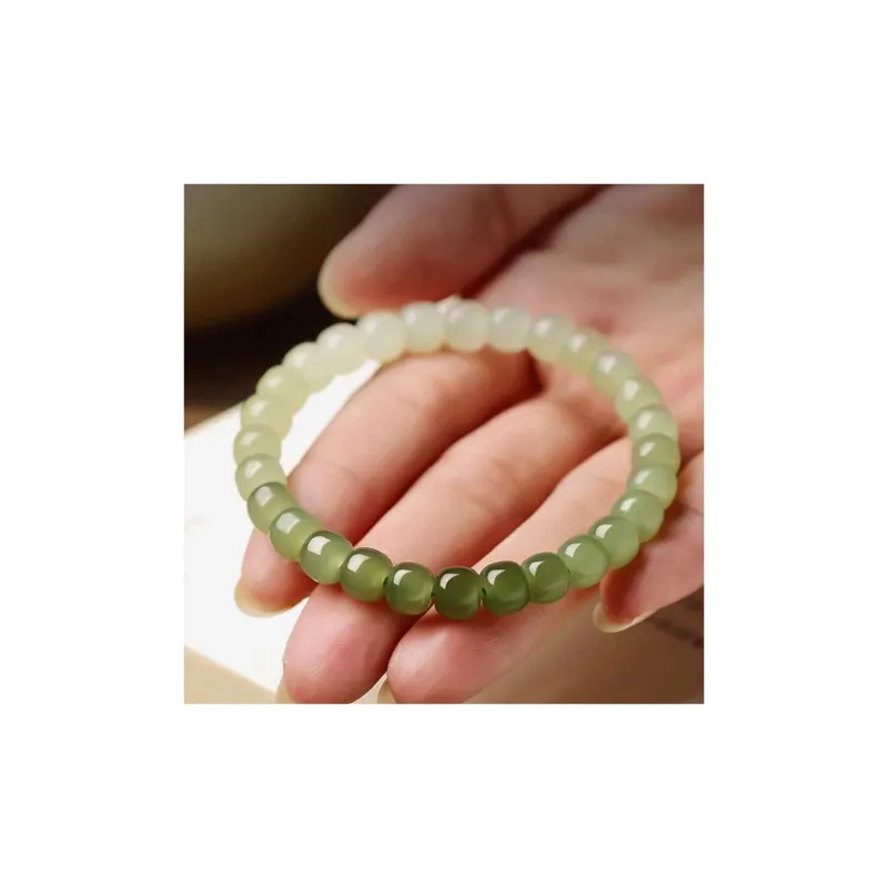 GOLDFISH ALLEY Hetian Jade Bracelets Pale Greenish White Jade Women's-1
