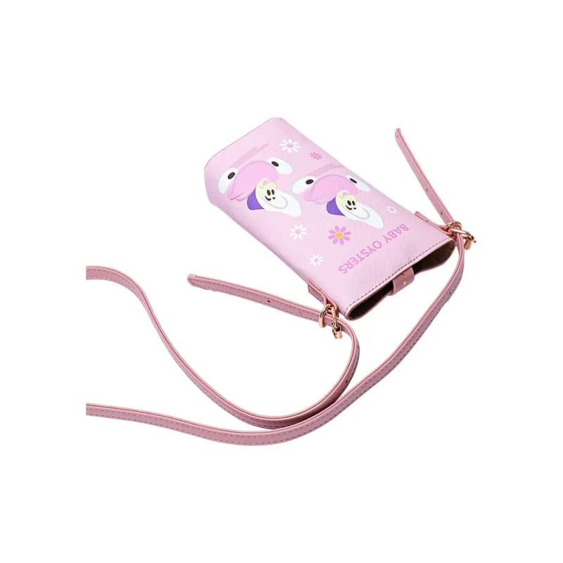 MESUCA Disney Collection Synthetic Leather One Shoulder Crossbody Cell Phone Pouch Women's Pink-3