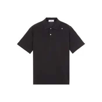 STONE ISLAND SS24 STELLINA Collection Polo Shirt Men's Black
