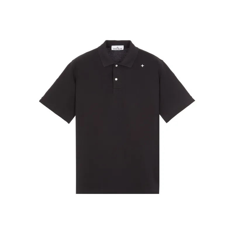 STONE ISLAND SS24 STELLINA Collection Polo Shirt Men's Black-0