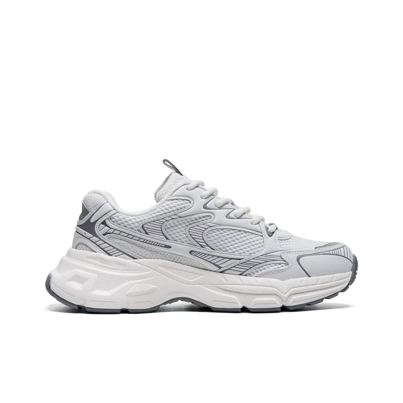 Kappa Hydrogen Track Anti Slip Wear Resistant Low Top Running Shoes Unisex White Gray-1