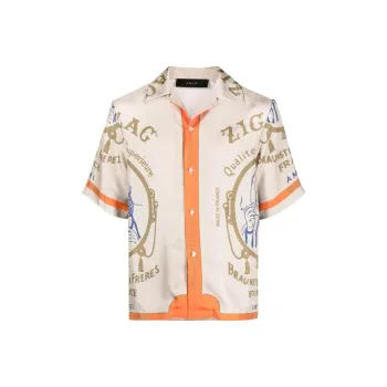 AMIRI Shirts Men Snowflake Ivory White
