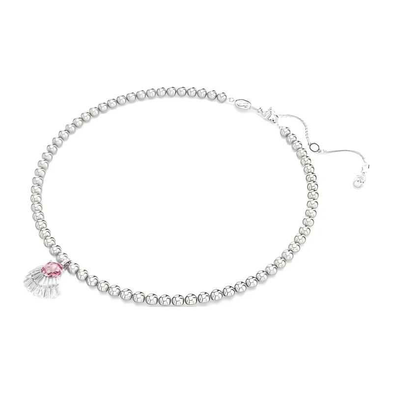 Swarovski Idyllia Synthetic Cubic Zirconia Rhodium-Plated Faux Crystal Necklaces Women's Silver-1