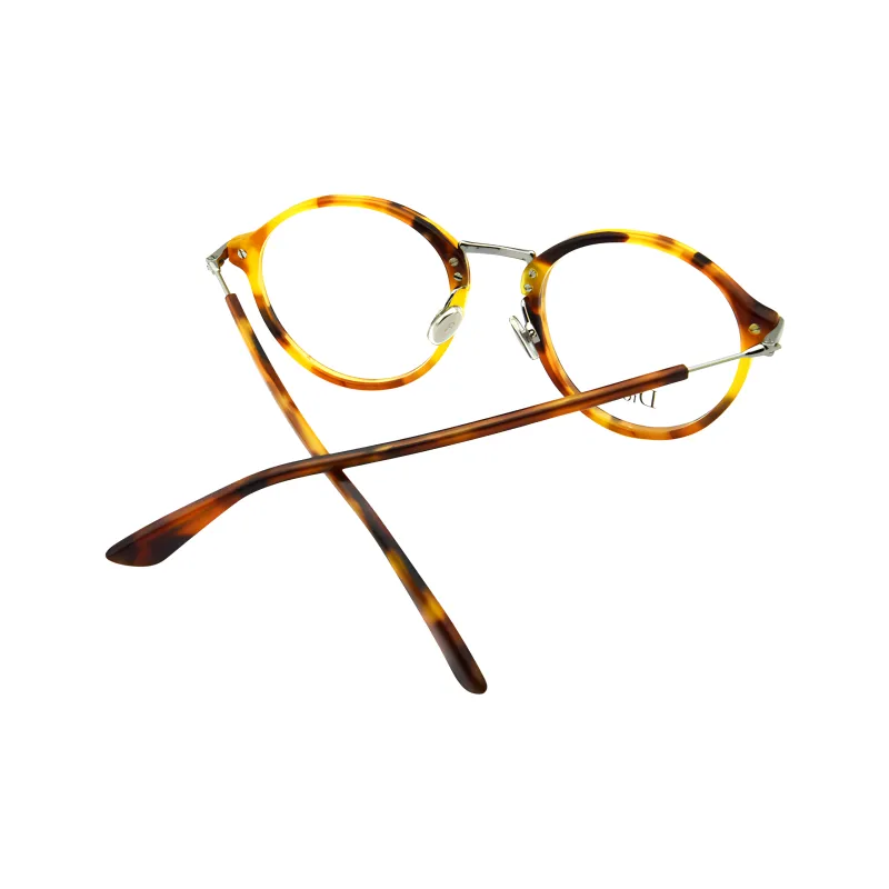 DIOR Plate And Metal Round Optical Glasses Unisex-4