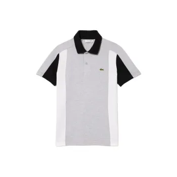 LACOSTE Polo Shirt Men's Medium Gray