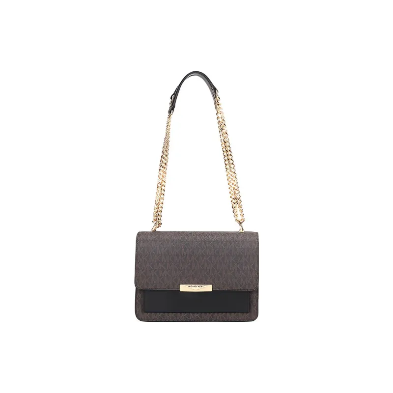 MICHAEL KORS MICHAEL KORS Handbag Collection Jade Leather Portable Crossbody Bag Shoulder Bag Women's Brown Black-0