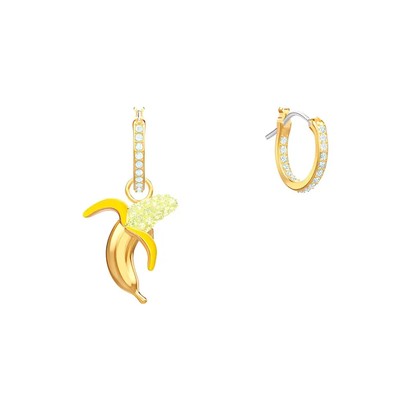 Swarovski No Regrets Earrings Women's Gold Plated-2