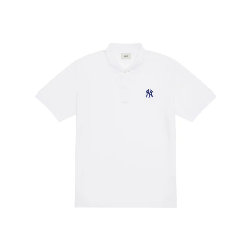 MLB New York Yankees MLB Basic Logo SS24 Polo Shirt Unisex Ivory-0