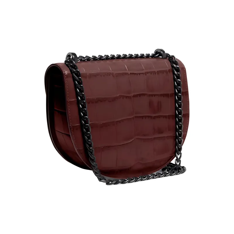 COACH Alie Cow Leather Saddle Bag Crossbody Shoulder Bag Small Size Women's Burgundy-1