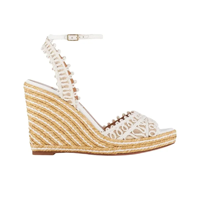 AQUAZZURA Kahlo One Strap Sandals 10.5cm Women's White-1