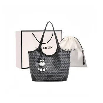 Bullrun PU Shoulder Bag Regular Women's Black Truffle Color