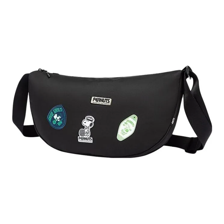 CHAOJIANTA SNOOPY Collaboration 272 Twill Crossbody Bag, Shoulder Bag Unisex Basic Black-1