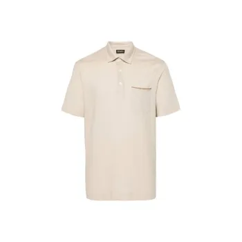 Ermenegildo Zegna Pocket Detailed Short Sleeved Polo Shirt