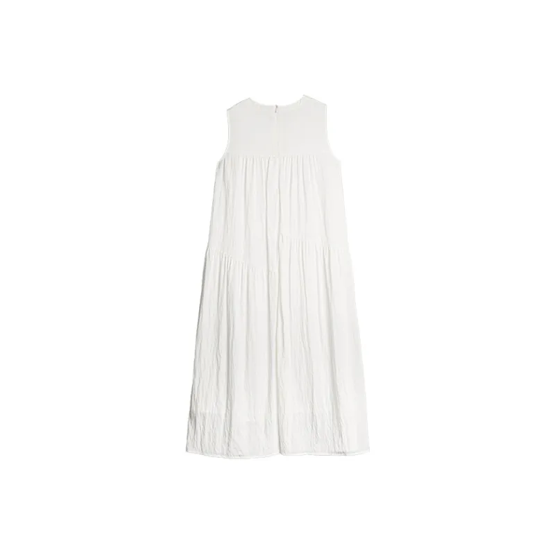 ELLE Sleeveless Dress Women's White-1