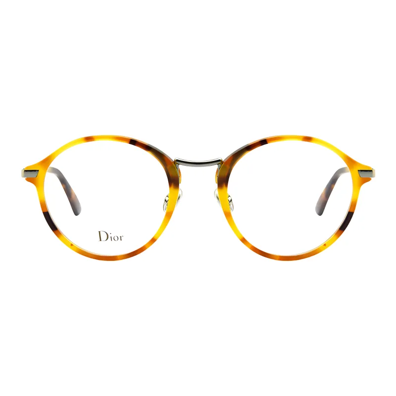 DIOR Plate And Metal Round Optical Glasses Unisex-1