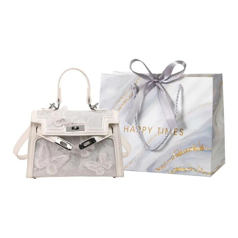 Miss Angel PU Handbag Kelly Bag Women's White/Black/Blue/Pink-0