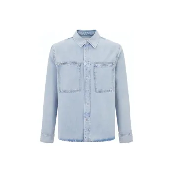 Calvin Klein Shirts Men Denim Light Blue