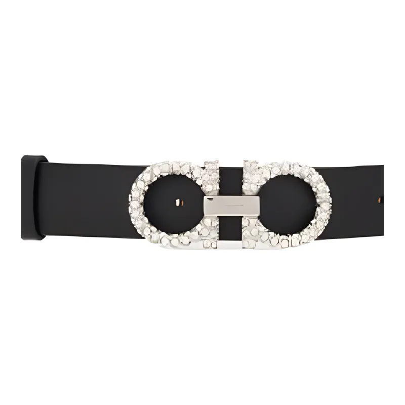 Ferragamo Embellished Gancini Buckle Belt-2