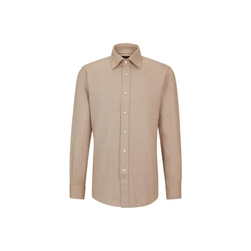 HUGO BOSS Mélange effect Spread collar Shirt