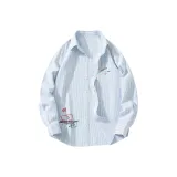 White Base Blue Stripes