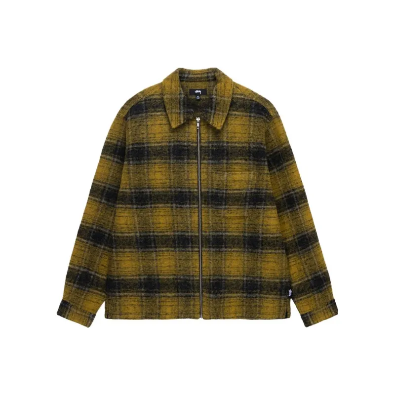 Stussy Wool Plaid Zip Shirt-0