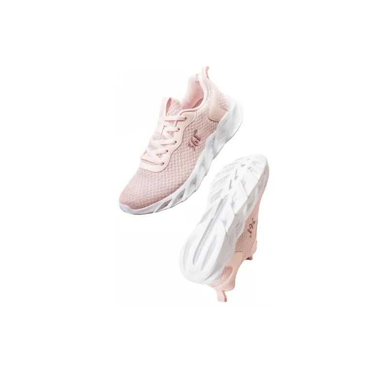 361° Cushioning Wear Resistant Low Top Running Shoes Women's Pink White-1