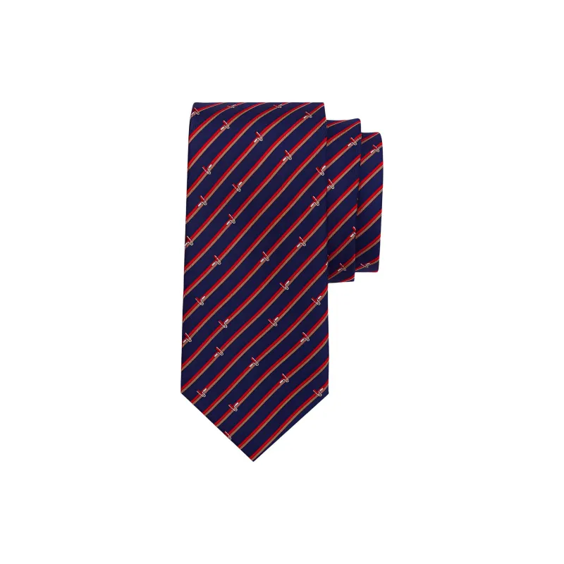 Ferragamo Striped Pointed Tip Tie-1