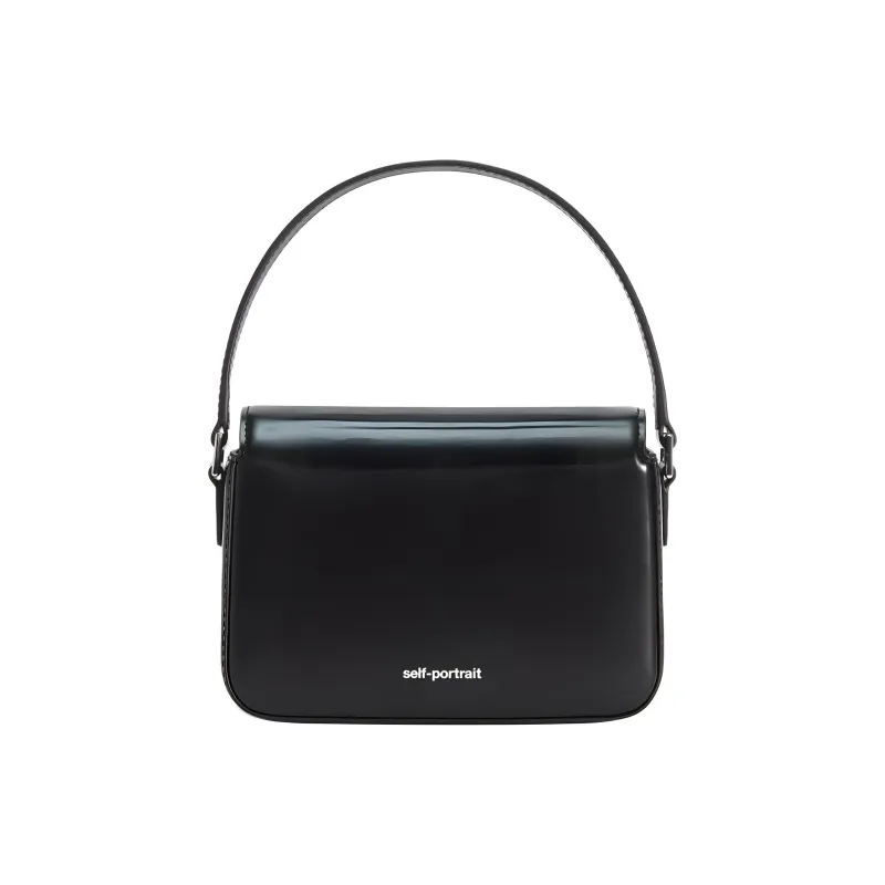 Self portrait Bow Embellished Micro Baguette Bag-3