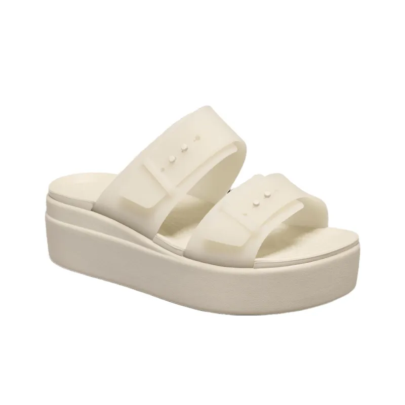 Crocs Brooklyn EVA Abrasion Resistant Slide Slippers Women's Beige-1