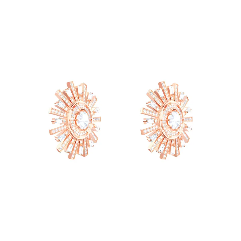 Swarovski Sunshine Earrings Women's Rose Gold-1