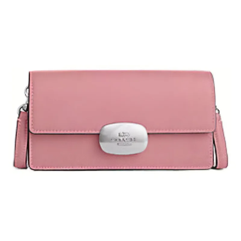 COACH Eliza Calfskin Baguette Bag Shoulder Bag Crossbody Bag Small Size Women's Pink-0