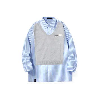 GENANX Shirts Unisex Blue White Stripes