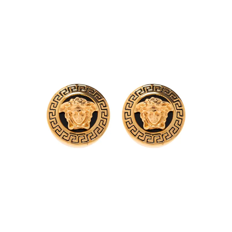 VERSACE Medusa Head Logo Engraved Earrings-0