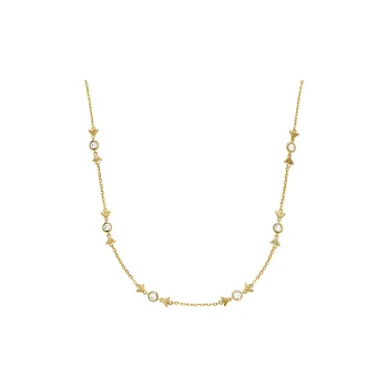 EMPORIO ARMANI 925 Sterling Silver Necklaces Women's Gold