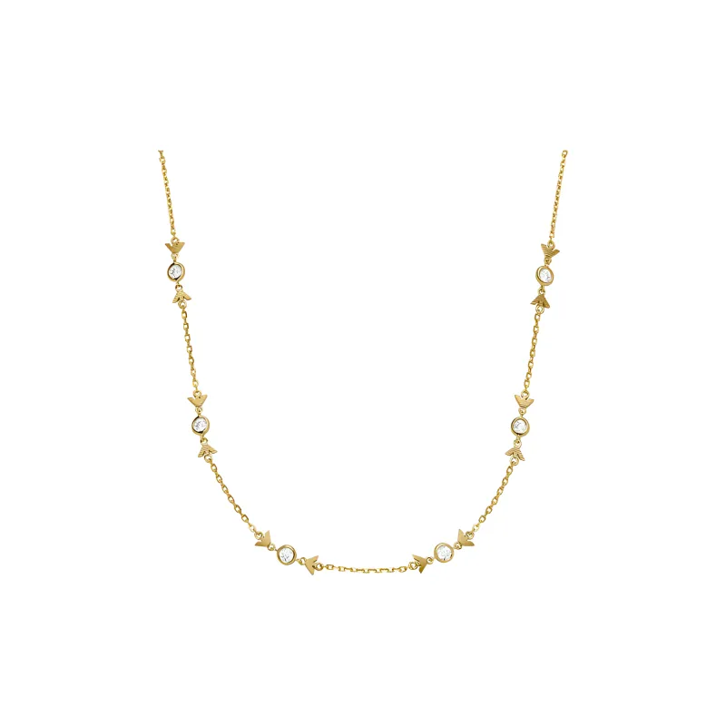EMPORIO ARMANI 925 Sterling Silver Necklaces Women's Gold-0
