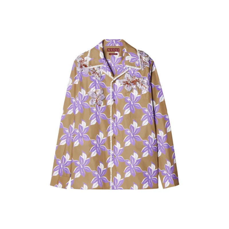 GUCCI Shirts Men Purple-0