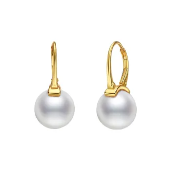 ME LUXE Pearl Hoop Earrings, Classic And Versatile, Elegant And Dignified, High Quality Women's